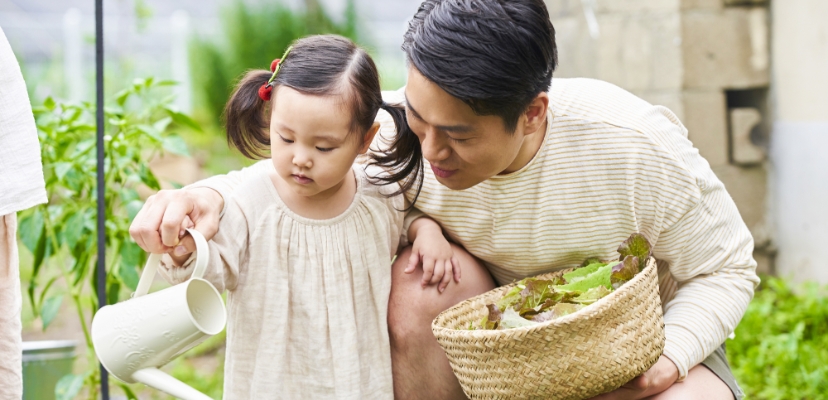 休日は庭に集合!